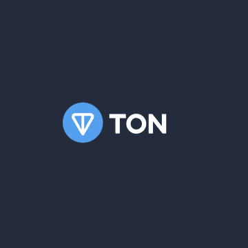 The image displays the TON logo (a blue circle with a white triangle icon) alongside the text "TON" in white on a dark navy background, representing the TON blockchain network experiencing the reported block production and message processing slowdown.