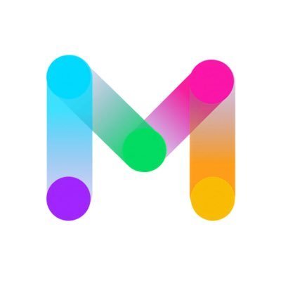 A stylized, multicolored "M" logo composed of overlapping cylindrical shapes in vibrant hues of cyan, green, magenta, pink, purple, orange, and yellow, representing the MarsChain brand associated with the $MARS token Creator Contest giveaway.