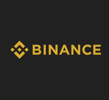 The Binance logo with its yellow geometric icon and text on a dark gray background.