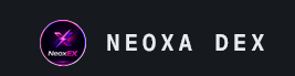 The NEOXA DEX logo, featuring a purple circle with a checkmark and 'Powered by Hyperliquid' text beside the wordmark.