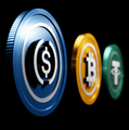 A digital illustration shows three cryptocurrency-style coins with dollar signs, arranged in a receding line against a black background. The image symbolizes digital currency and blockchain technology, which aligns with the post's mention of a nationwide blockchain network being developed by U.S. banking associations.