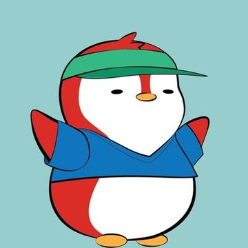 The image features a cartoon penguin wearing a blue shirt, green hat, and sunglasses while standing upright with its arms outstretched. The caption "If my pfp were a Transformer character:": This suggests that the penguin might be inspired by or associated with the popular Transformer character from the Transformers movie franchise.