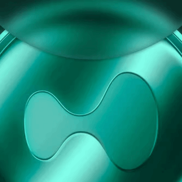 A glossy teal abstract image featuring a fluid, bone-like shape inside a curved translucent form. The smooth, liquid aesthetic visually echoes the flowing growth and momentum referenced in the post about Hyperion DeFi's record $31 million quarterly profit and surging HYPE treasury gains.