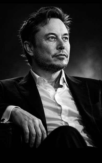 The image features a man dressed in a suit and tie, sitting down with his hands resting on his lap. The photo has been edited to be black and white, giving it an artistic touch. The man's expression suggests that he might be contemplating something or lost in thought. The caption above the image reads "Focus on what is in the image and how it relates to the post".