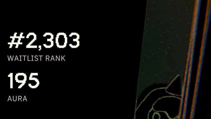 The image features an advertisement for "AURA" with a black background. The title of the post is displayed at the bottom right corner, stating that everyone who deposited their points received one Week 1 Aura Points, totaling 4M points over four weeks. However, only a total of 195 points have been distributed so far. This suggests that users who joined earlier should continue to wait for their rewards as more points will be available in the future. The post also mentions some people with low points, and this information may be helpful for those looking to see if they are among these individuals.