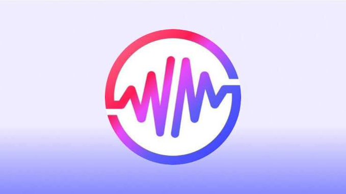A logo featuring a colorful gradient circle containing a stylized waveform or heartbeat design.