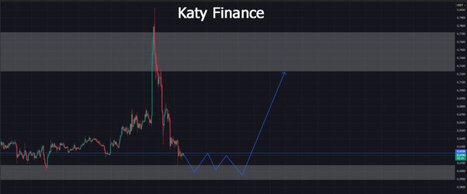 "The image shows a graph with the word 'Kately Finance' written above it, representing a chart for "Kately Finance". The title of the image indicates that it is related to a cryptocurrency called Kately Coin. This coin has recently been bought back by its buyers from their virtual wallets. As seen in the accompanying post, market interest remains relatively stable at this asset as the price action stays within the buying zone. Furthermore, cluster data shows visible limit absorption of sell orders on this digital token."