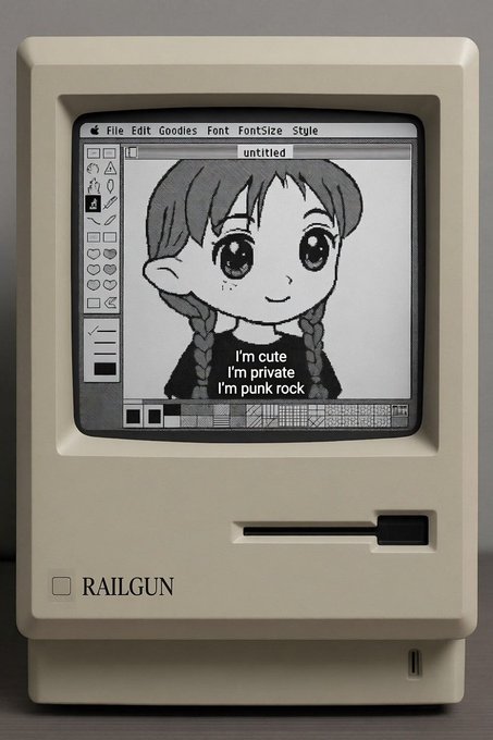 In the image, there's an old computer monitor that resembles an Apple Macintosh. It has a retro appearance with its white body, black screen, and beige color scheme. The monitor displays a cartoon picture of a girl wearing a pony tail and t-shirt. There is also text on the monitor, which seems to read "The problem with a significant portion of the CT-alt-L1-fork-the-thing-ponzi-over-principles-get-rich-quick-one-size-fit-all types". This post appears to be about a quote or message related to the current state of affairs, such as the current economic situation or the influence of money on everyday life.