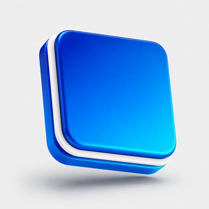 A glossy blue 3D rounded-square app icon floats against a light background, symbolizing the modern and approachable branding of Base. The clean, layered design visually reinforces the post's message about Base building an accessible ecosystem aimed at onboarding the next wave of everyday crypto users.