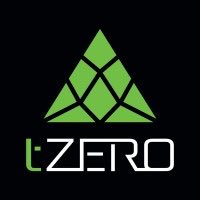 A logo featuring a green triangular geometric design above the text 'tZERO' on a black background.