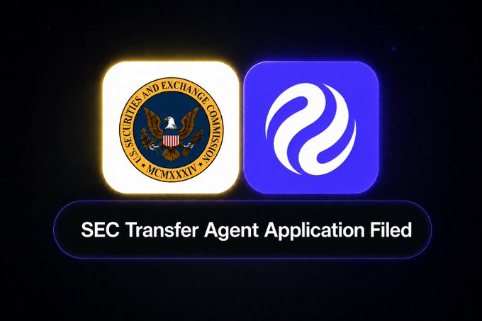 A graphic displays the U.S. Securities and Exchange Commission (SEC) seal next to the Turbo Energy logo, with text announcing 'SEC Transfer Agent Application Filed.'