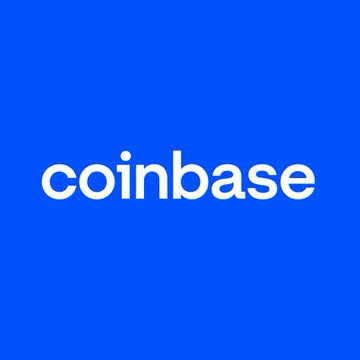 The Coinbase logo is displayed in white lowercase text against the company's signature blue background, representing the cryptocurrency exchange mentioned in the post about their collaboration with Singapore police to prevent over $4.2 million in crypto scam losses through blockchain analytics.
