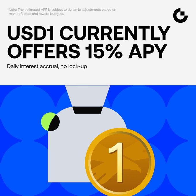 The image displays an advertisement for a coin called USDC1, which offers 15% APR starting from April 1st. The coins are currently available for trading at this time of day, as indicated by the text. The post emphasizes that users can trade currencies like USD and AUD while they are actively earning on USDC1, offering them the opportunity to make some extra money based on their trades. Additionally, there is a special offer for soft-staking users who wish to receive 1 USDC1 coin in exchange for 5% APR daily interest accrual, making it a more favorable option compared to locking your funds with minimal reward or no reward at all.