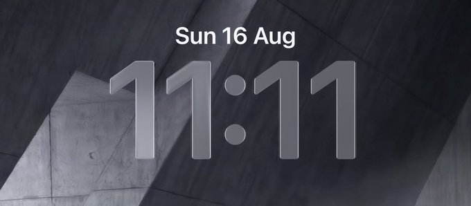 The image displays a digital clock reading "11:11" on Sunday, August 16, set against a sleek metallic background, evoking the symbolic "make a wish" moment often used in manifestation prompts. This ties directly to the post's theme of sending a manifestation prompt to the universe for "$REX to TRILLIONZ," with 11:11 serving as the iconic time to visualize that financial goal.