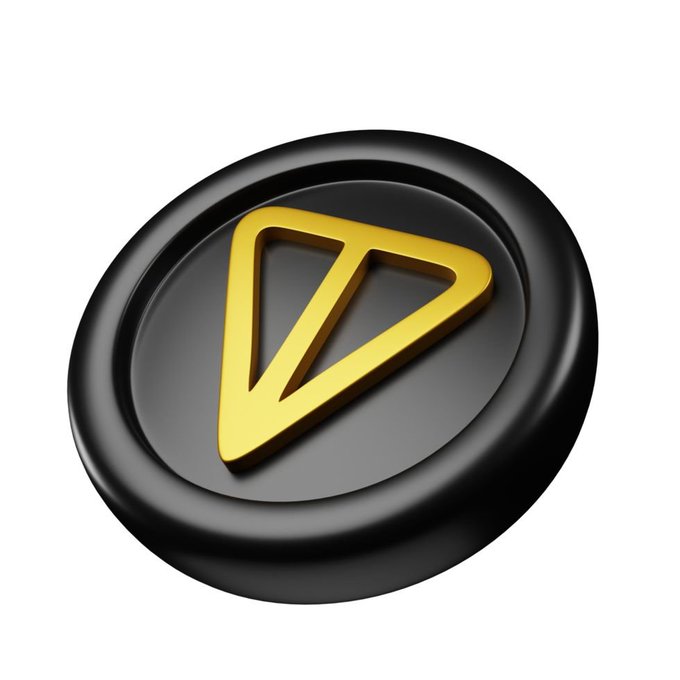 A black circular coin featuring a gold geometric triangle logo, resembling the Toncoin (TON) cryptocurrency emblem. The image visually anchors the post's pessimistic comparison between TON and Zcash (ZEC), symbolizing stagnation or "running in place" in value over time.