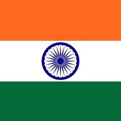 The flag of India, featuring horizontal stripes of saffron, white, and green with the blue Ashoka Chakra wheel in the center.