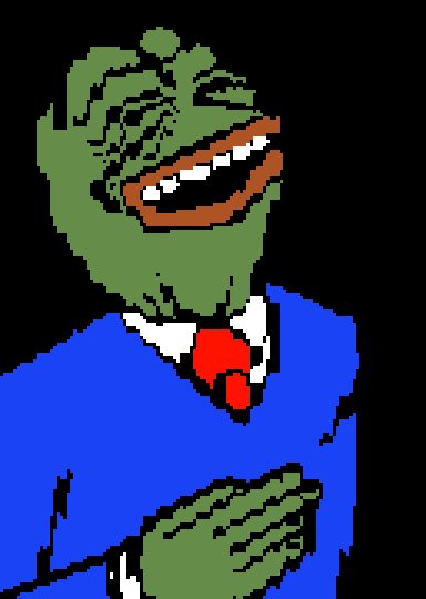 The image features a cartoon character wearing a blue shirt with a red tie and has his hands clasped together in front of him. The character appears to be smiling or laughing, conveying a sense of happiness. The caption below the image reads "GM and happy Friday! 6/10 of these left, 009". This suggests that the image is related to a post on social media where GM (General Manager) and Friday are being discussed, with a focus on the character's reaction or expression.