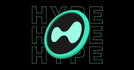 The image features a teal circular logo with a stylized “H” set against a black background that repeats the word “HYPE” in outlined letters, highlighting the $HYPE token. It underscores the token’s recent inclusion as the fifth‑largest holding in the Hashdex Nasdaq CME Crypto Index ETF.