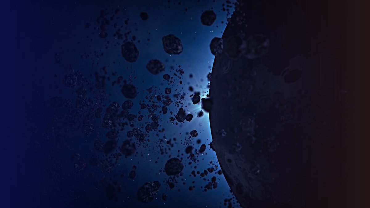 The image shows a large planet with a black surface, surrounded by numerous small rocks scattered across its surface. The sky above the planet appears dark blue, creating an atmosphere of mystery and intrigue. The caption below the image reads "Welcome to The @Starknet Week Your full recap of everything shaping the ecosystem." This suggests that the image is part of a series or collection related to space exploration or astronomy, with the focus on understanding the formation and evolution of planets in our solar system.