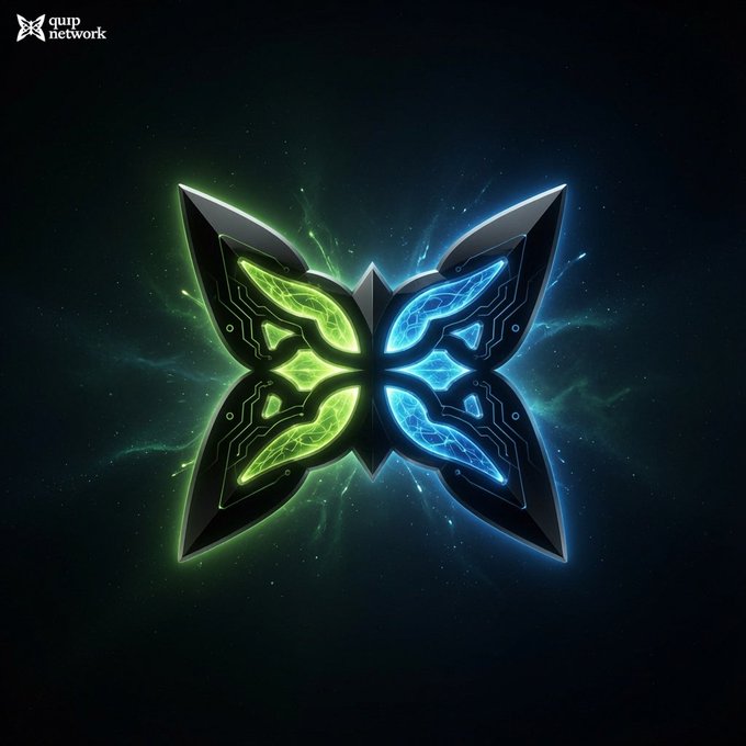The image features a striking design of a butterfly with blue wings, set against a black background. The butterfly has a green body and a black outline, giving it an ethereal appearance. The butterfly is positioned centrally within the frame, drawing attention to its intricate details. The surrounding space appears to be dark, which further accentuates the butterfly's vibrant colors.