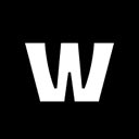 A simple black and white image showing a large, white letter 'W' on a black background.