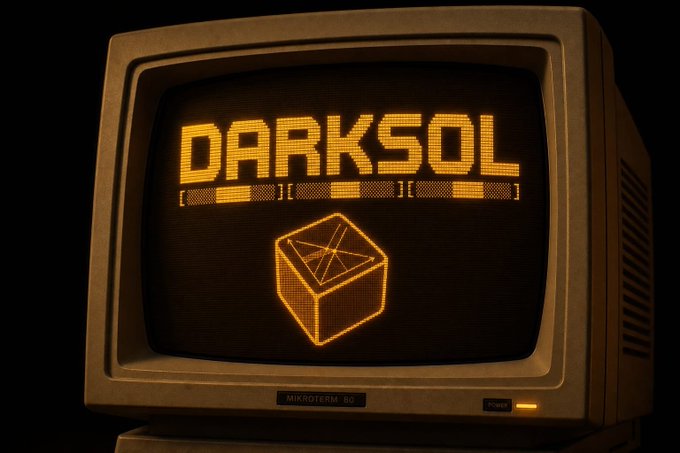 irtf darkol logo on a beige television screen, with a yellow square and black lines below it.