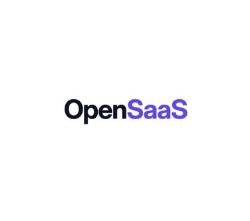 The image displays the "OpenSaaS" logo in dark navy and purple text on a white background, visually tying into the post's message about Dfinity's $ICP initiative to disrupt the traditional SaaS industry with open-source, AI-powered business software.