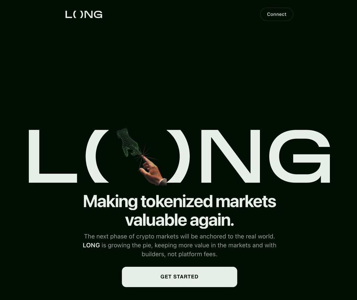 The image features a website called "Long", which appears to be about Bitcoin or cryptocurrency transactions. It is described as being "making tokenized markets valuable again" by stating that "The most recent launch shows us that tokens are now more valuable than cash in a world where traditional fiat money has been devalued". The post also mentions "longing", which could potentially refer to the website's name, or it may be related to Bitcoin or cryptocurrency transactions. The image has a white and green color scheme, with a logo in the bottom right corner.