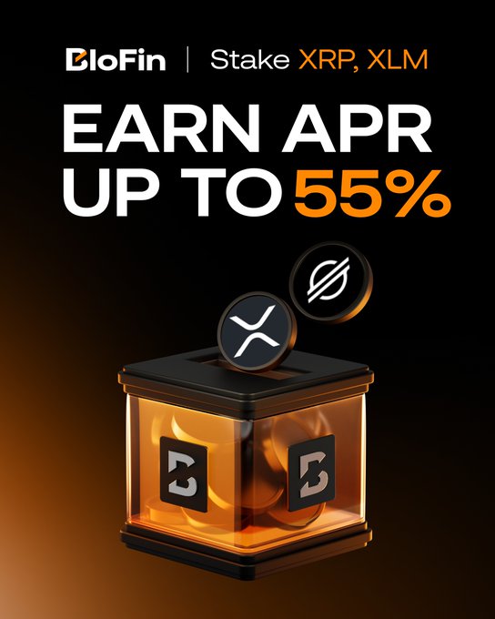 The image features a black cube box filled with gold coins, which are used as an advertisement for earning interest on savings accounts. The text on the poster encourages users to take advantage of this opportunity by depositing money into their account and taking advantage of the high-yield savings account offered by BloFin.