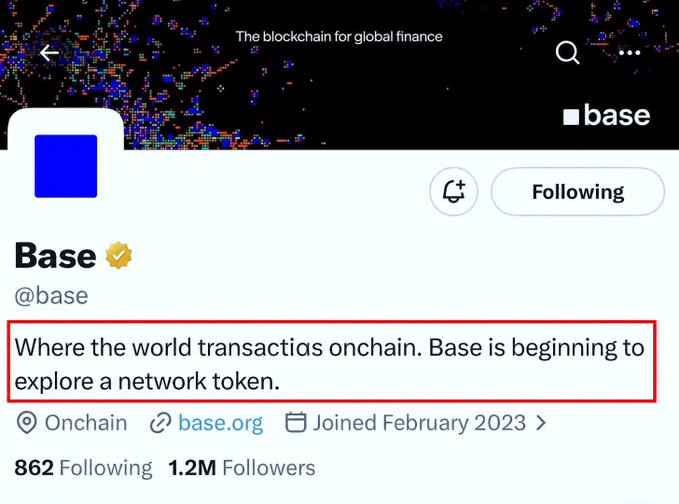 The image shows a social media post with a Twitter account that has been tagged with "base". The post includes a message about an upcoming Airdrop, which is a type of cryptocurrency mining reward system where users can mine new coins by participating in a network of computers known as miners. The post also mentions the hashtag #BASE and provides information on how to participate in the Airdrop.