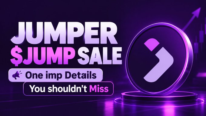 A purple promotional graphic reading 'JUMPER $JUMP SALE' with 'One imp Details You shouldn't Miss' and a stylized arrow logo.