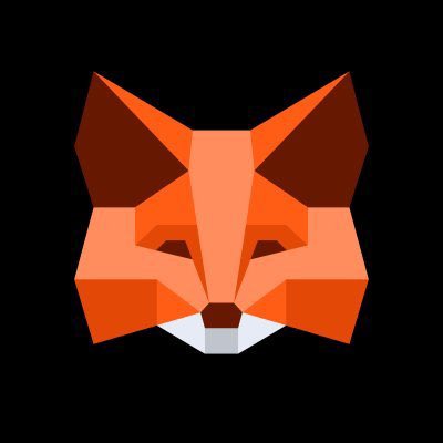 A stylized, geometric illustration of a fox face composed of orange and red polygonal shapes against a black background.