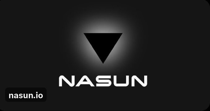 Dark branded logo image for NASUN featuring a triangular symbol with the website nasun.io displayed in the corner.