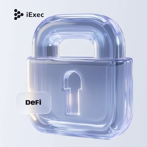 The image shows a clear glass padlock with a keyhole. The text "DEFI" is written below the lock, which suggests that the focus might be on the concept of "defi" or "locking oneself out". This could potentially be related to the idea of locking oneself out of a particular strategy in trading, where one needs to find and implement the right entry point into an asset's price movement. The image also includes a question about what is leaking from the lock, which might be related to understanding how certain aspects of a trading strategy can leak or affect its effectiveness.