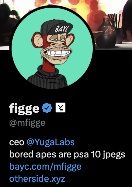 The image features a social media post with a cartoon monkey wearing a hat and a shirt. The post includes text that reads "bored apes are psa 10 jpegs lollll Now I need at least one MAYC because of this, NFTs are here to stay". This message is related to the post's content, which is about monkeys being bored and how it connects to the social media post.