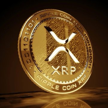 A golden Ripple (XRP) coin is displayed prominently against a dark background, with the XRP logo and "RIPPLE COIN" text visible on its surface, symbolizing the cryptocurrency's expanding institutional role as a potential $3.1 trillion collateral asset.