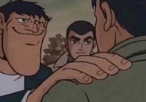 A still from *Scooby-Doo* shows two menacing boys smirking while grabbing Fred's shoulder, with the caption humorously comparing them to short sellers betting against a volatile "perps" position—playfully framing the bullies as hedgers trying to profit from someone in over their head.