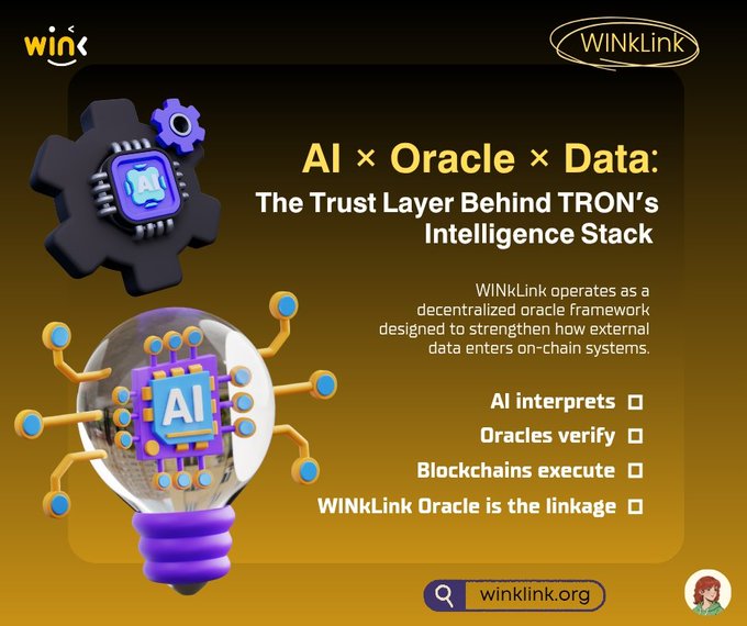 The image features a poster for an AI-based platform called "AI x ORACLE x Data" that uses smart contracts to execute transactions securely, analyze data using AI, and connect two pieces of information through trusted data. The poster also includes a list of questions about the platform's capabilities and how it can be used in various industries.