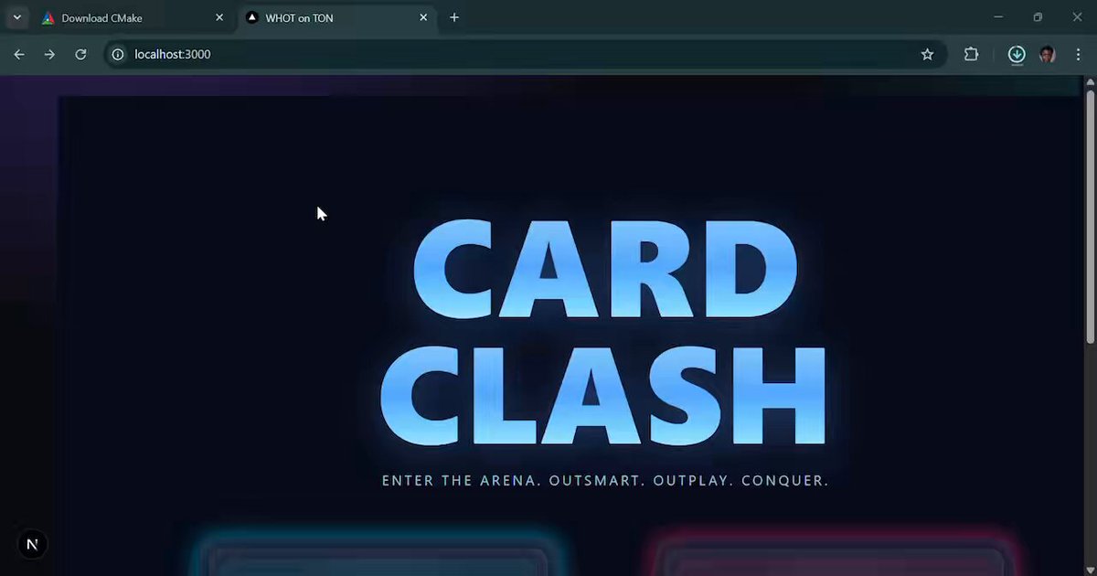 The image shows a computer screen with a website called "Card Clash" displayed, along with some text that reads "Card Clash is coming soon. AND the CA drops with it. Two launches. One moment. Don't sleep. #CardClash". The website appears to be related to card games or something similar, and there are two mentions of the word "solana", which could indicate a specific game or platform being discussed on the site.