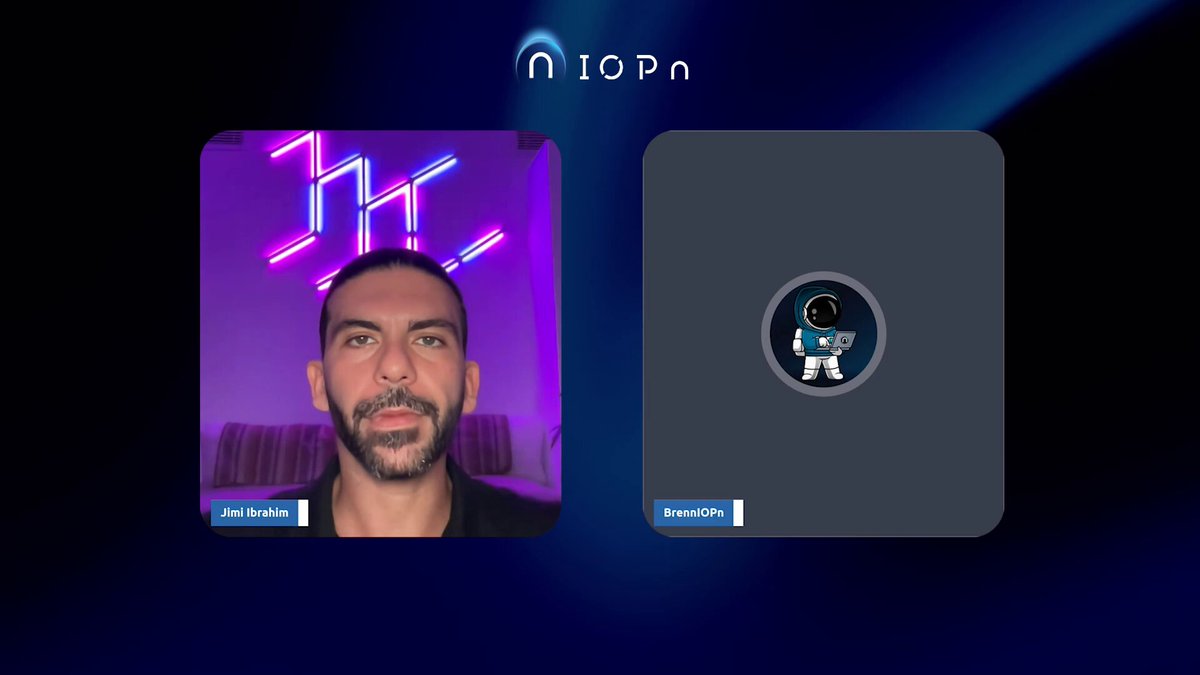 The image shows a screenshot of an OPN builder's dashboard, which has been updated to include a new chat box area for the OPN Chain platform. A man with a beard wearing a black shirt is present within this chat window. The caption provided on the image indicates that the person is a beta tester and is about to be notified or confirmed as part of the OPN Chain Developer community's verification process.