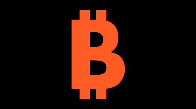 A bold orange Bitcoin (₿) symbol set against a black background, representing the cryptocurrency central to the post's discussion of a company that has heavily invested in Bitcoin and revolutionized transparency by publishing real-time financial metrics.