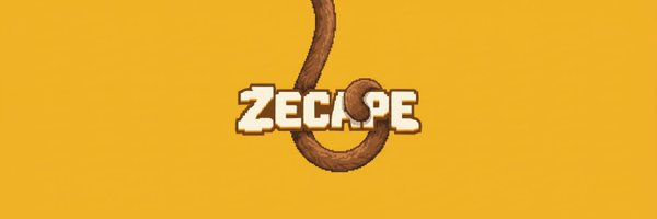 The yellow logo for the video game Zecorefeaturing a curved tail forming part of the letter.