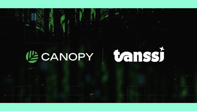 A promotional banner featuring 'CANOPY' and 'tanssi' logos against a dark green foliage background.