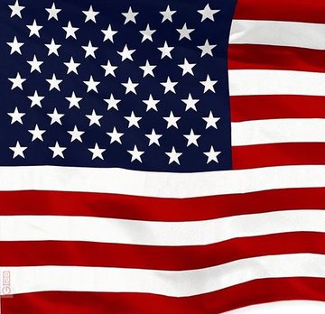 The image shows the flag of the United States, symbolizing the remaining perfect bracket in the Polymarket World Cup challenge that has the U.S. winning the tournament, needing Brazil and Mexico to win their matches today.