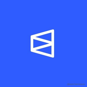 A white logo resembling a stylized play button or bowtie on a solid blue background, with faint 'DUGATECHNOLOGY' text in the corner.
