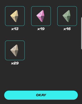 ids of five different stones are shown including x13, x19, x16, x17, x18.
