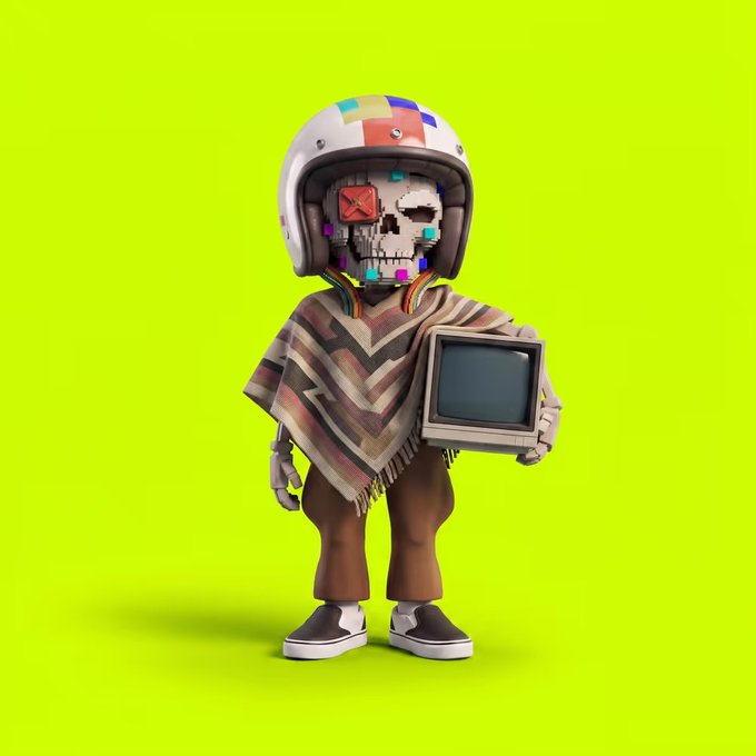 A skeletal robot character wearing a helmet and colorful poncho holds an old TV displaying test pattern bars, set against a bright green background. The image's "smart move" caption suggests a clever or tech-savvy choice, with the skull holding outdated technology humorously implying that switching to smarter, modern options is the intelligent decision.