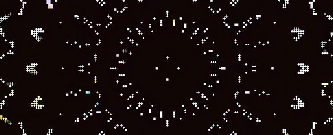 The image features a digital art piece with a black background adorned with white dots arranged in a circular pattern that looks like a clock face. The text "GM Quip Fam! Waking up to the realization that stagnation is the silent killer of any ecosystem..." suggests an artistic interpretation or commentary on the importance of innovation and progress, which can be related to the post about Quip Network's role in the crypto world.
