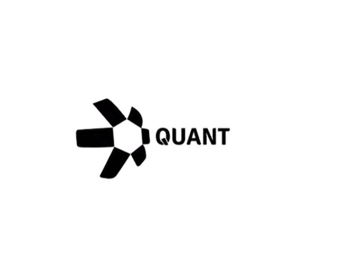 Black and white logo featuring a stylized 'Q' symbol next to the text 'QUANT'.