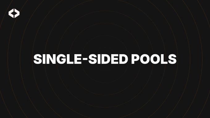 A dark graphic with concentric circles and white text reading 'SINGLE-SIDED POOLS' alongside a logo in the top left corner.